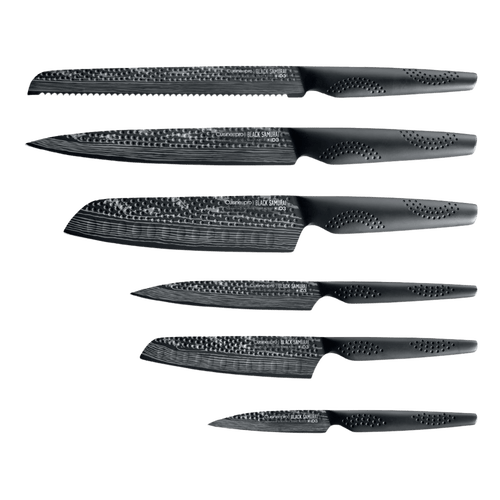 Cuisine::pro Id3 7 Piece Black Samurai Gozen Block In Black