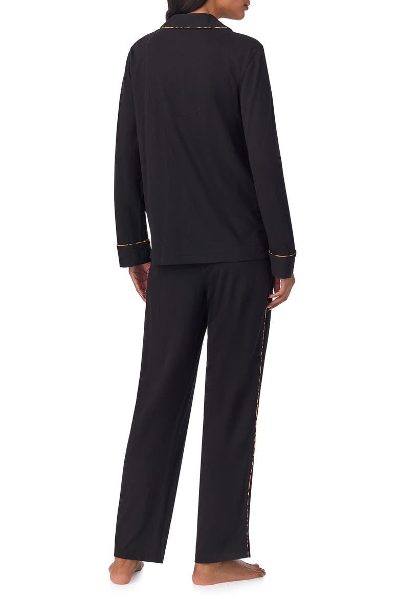 Long Sleeve Pajamas, Alternate, color, BLACK