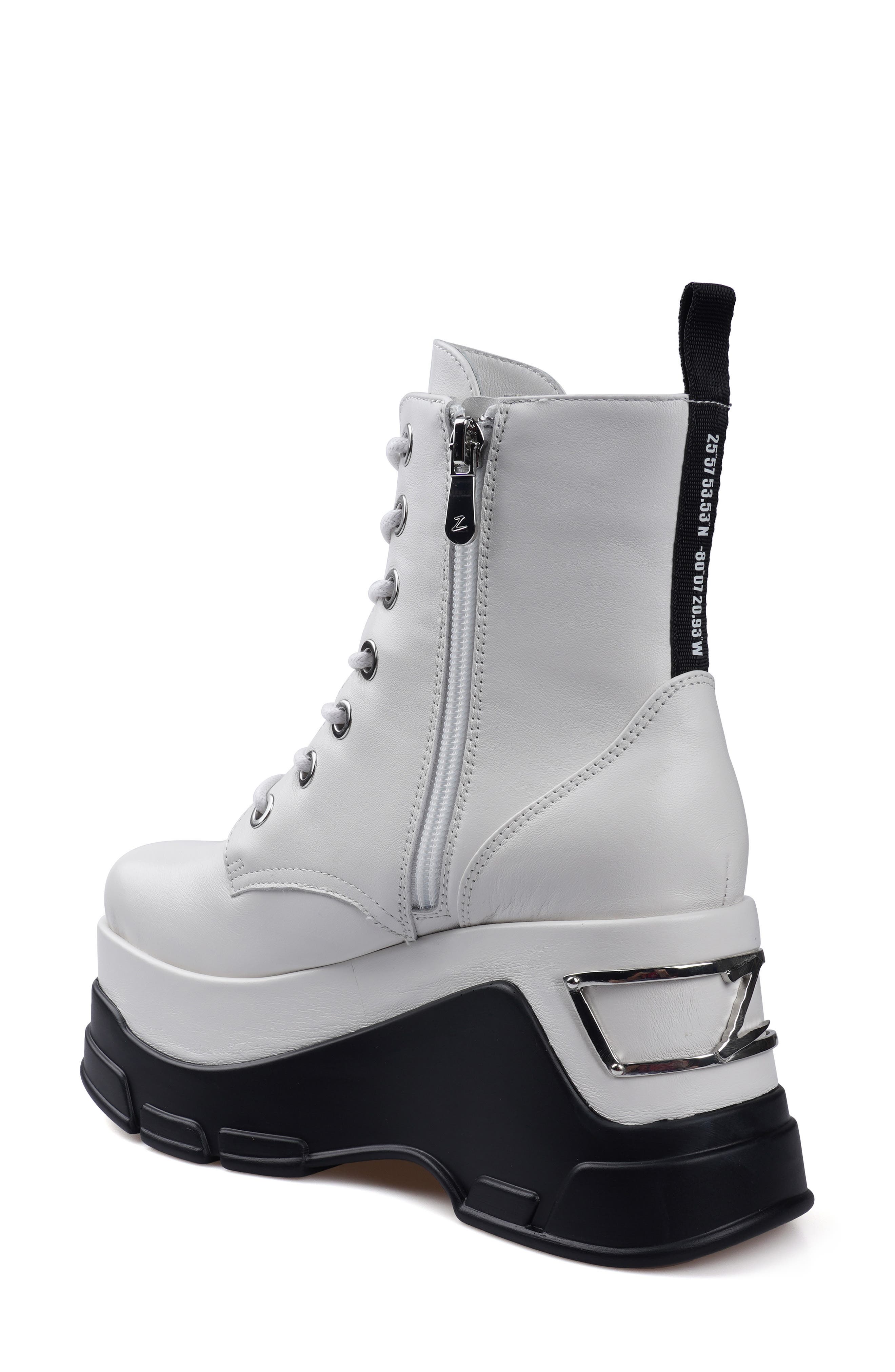 ZIGI Cataleya Platform Combat Boot, Alternate, color, Off White Leather