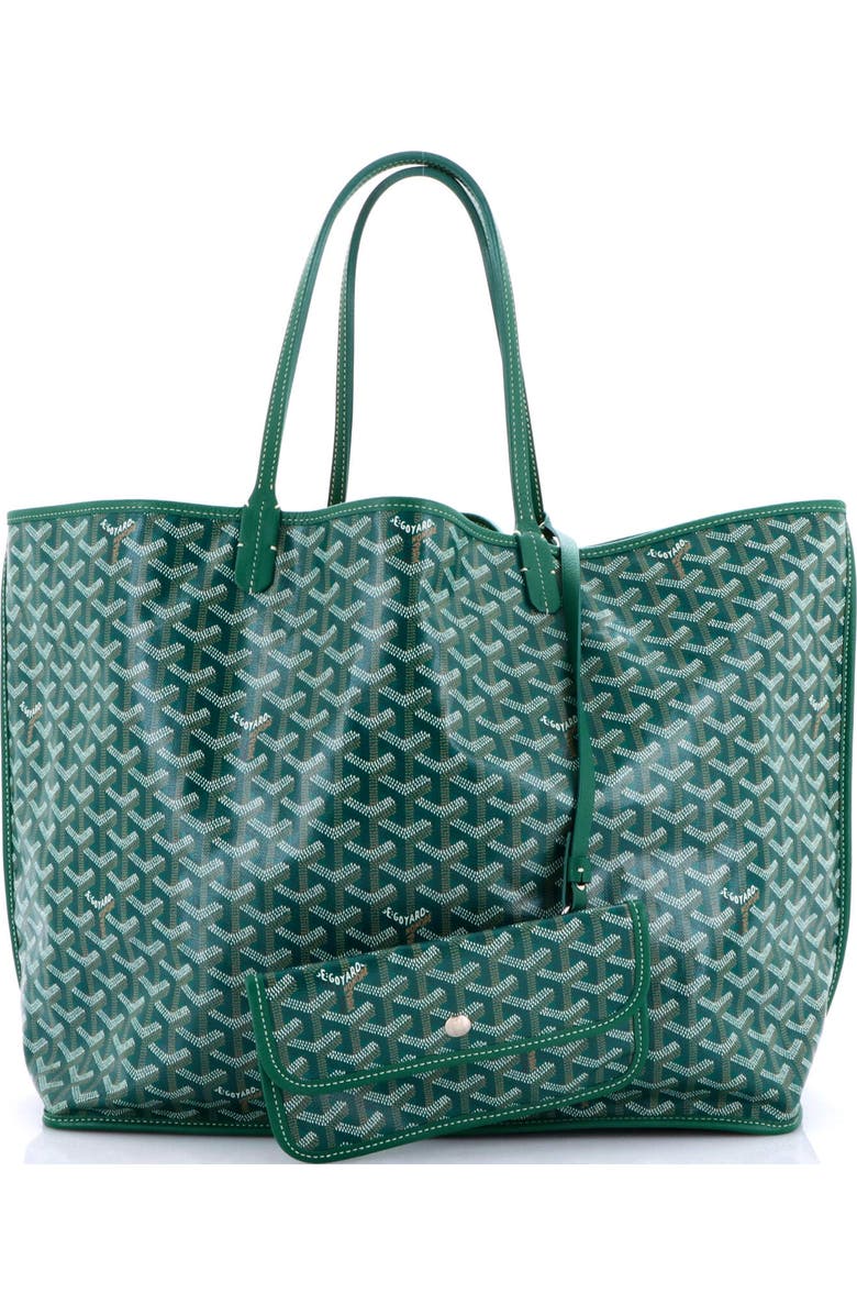 Pre-Owned Goyard Anjou Reversible Tote Coated Canvas GM, Alternate, color, Green