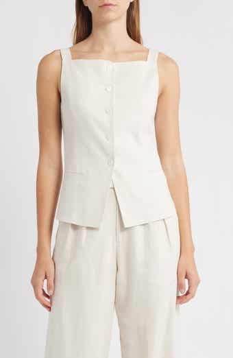 WAYF Naomi Linen Blend Vest