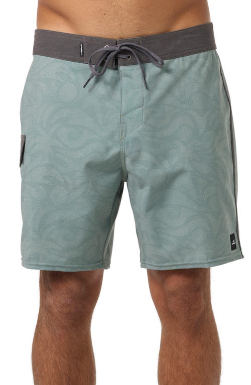 O'neill Line-up 17 Board Shorts In Green