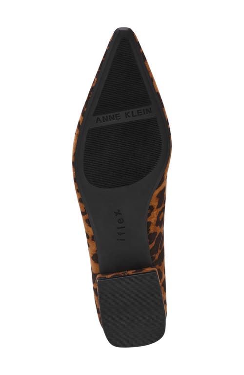 Anne Klein Crawford Pointed Toe Flat In Animal Print