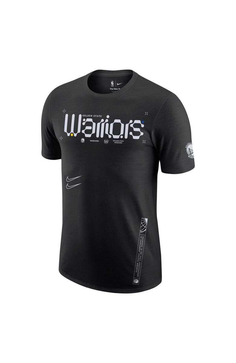 Nike Men's Nike Black Golden State Warriors Courtside Air Traffic Control Max90 T-Shirt, Alternate, color, Black