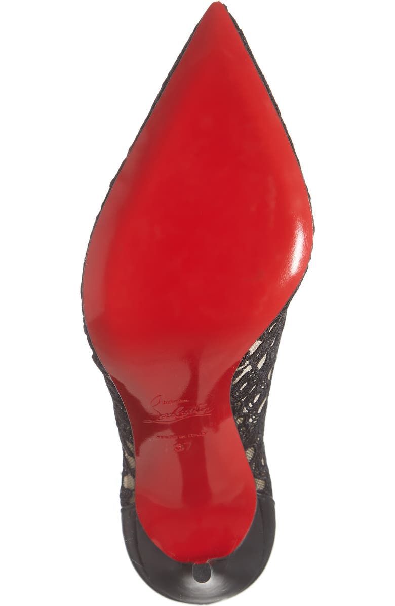 Christian Louboutin Follies Lace Pointed Toe Pump, Alternate, color,