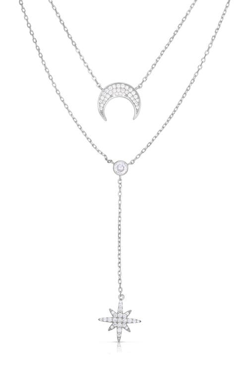 CZ Celestial Layered Y-Drop Necklace