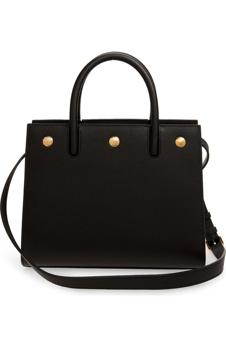 Burberry Mini Title Two-Handle Leather Bag, Alternate, color,