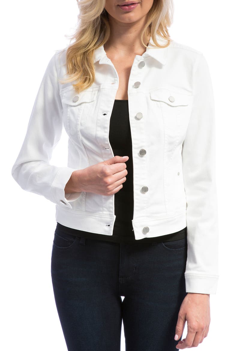 Liverpool Denim Jacket, Main, color, BRIGHT WHITE
