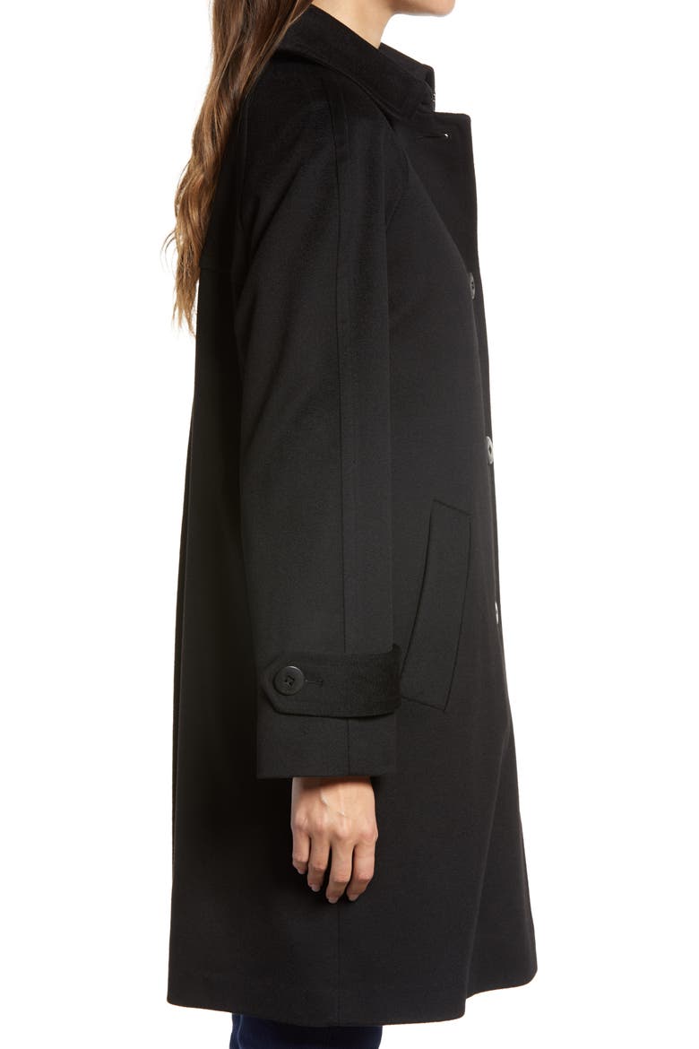 Wool Raglan Sleeve Coat, Alternate, color, BLACK