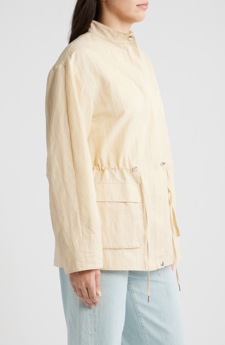 Reformation Callista Drawstring Jacket, Alternate, color, Cream