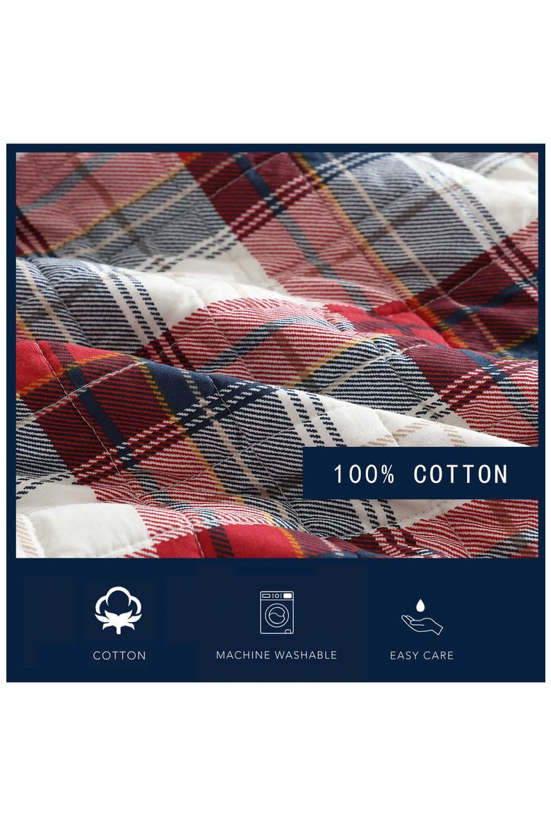 Rosedale Quilt & Sham Set, Alternate, color, RED SAIL/ NAVY