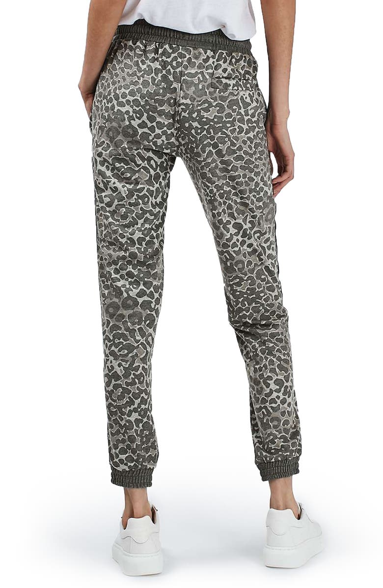 Topshop Leopard Print Jogger Pants, Alternate, color, 