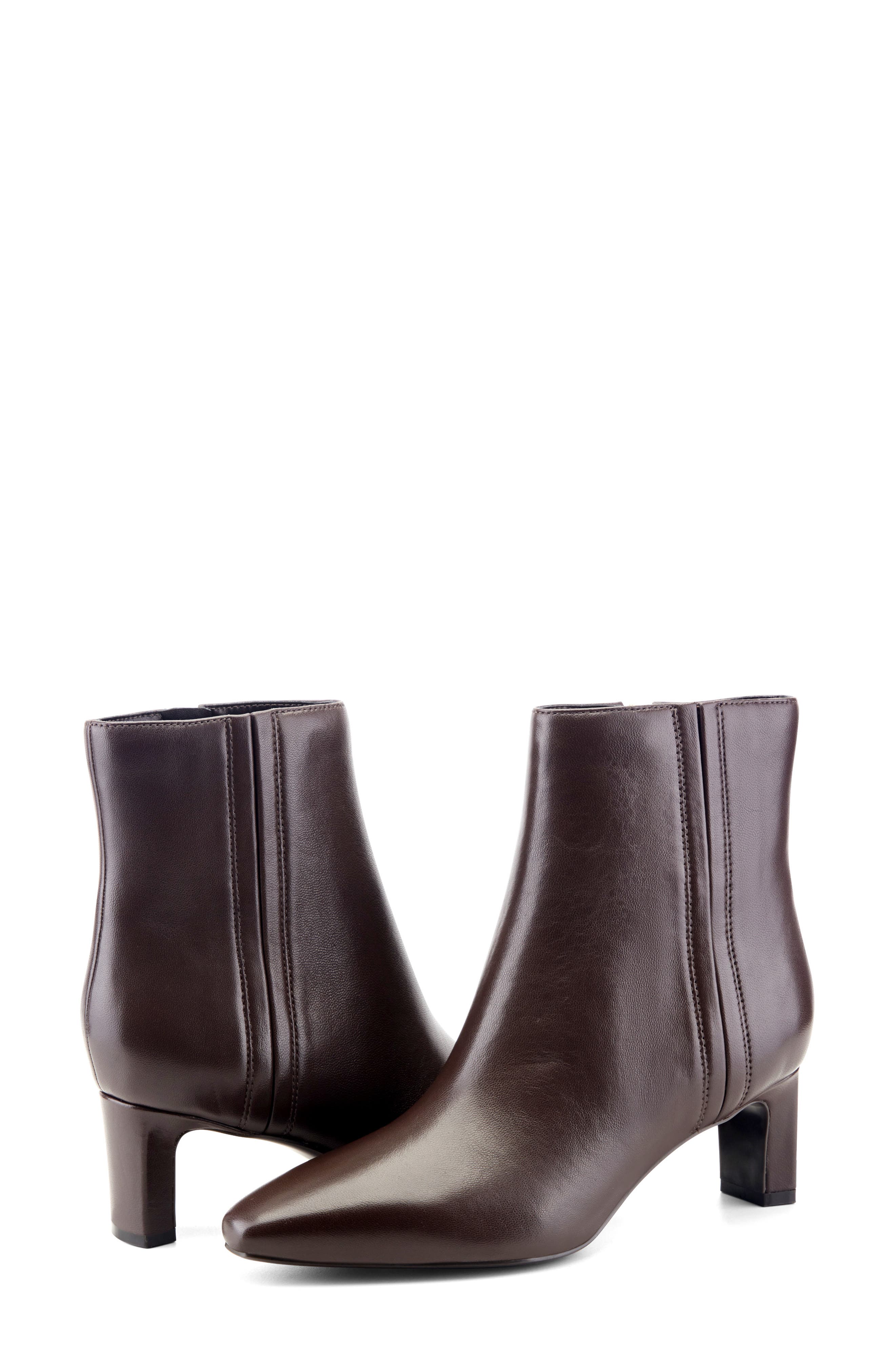 Marisa Bootie, Alternate, color, DARK BROWN LEATHER
