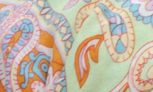 Saachi Oversized Paisley Scarf In Pastel Green