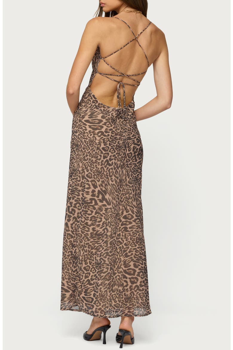 Ayanah Leopard Print Maxi Dress, Alternate, color, LEOPARD