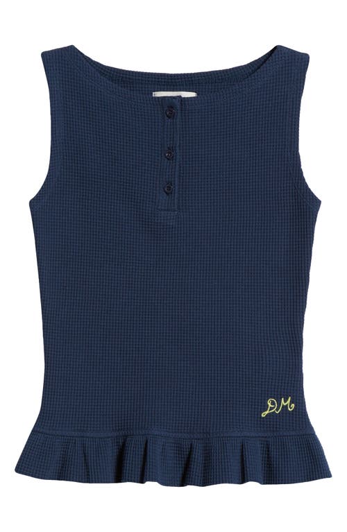 DAMSON MADDER DAMSON MADDER HATTIE WAFFLE WEAVE STRETCH COTTON TANK