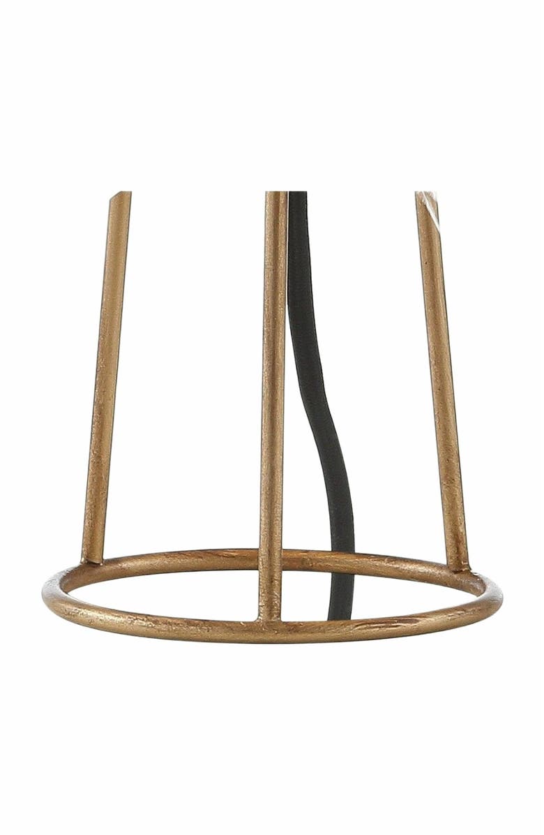 JONATHAN Y Stork Feather Metal LED Table Lamp, Alternate, color, White/Gold