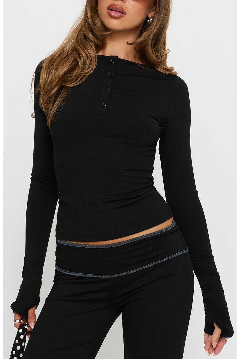 Kobee Jersey Henley, Main, color, BLACK