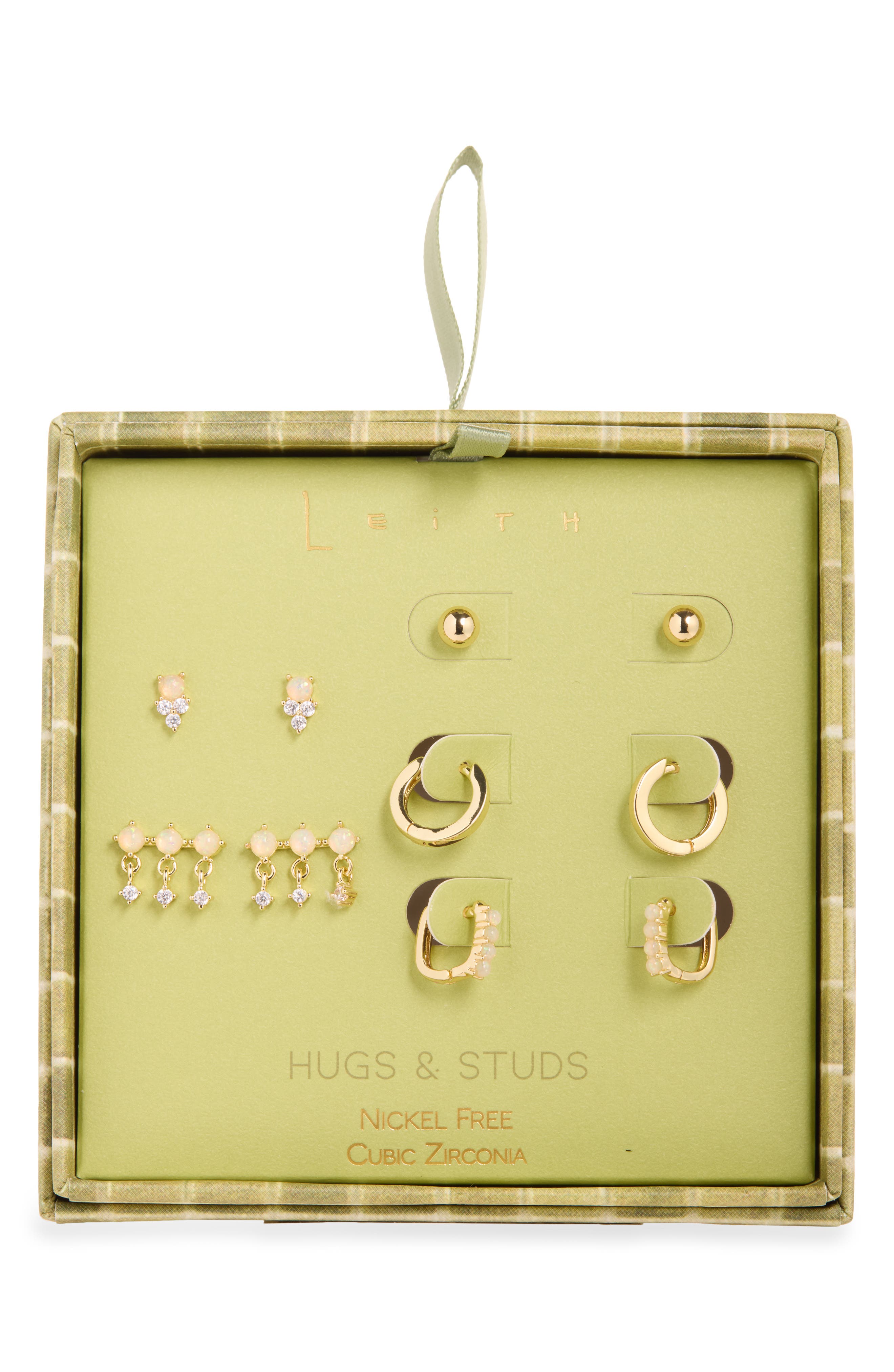 6-Pack Stud & Hoop Earrings