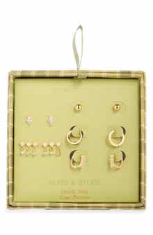 6-Pack Stud & Hoop Earrings
