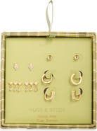 Leith 6-Pack Stud & Hoop Earrings