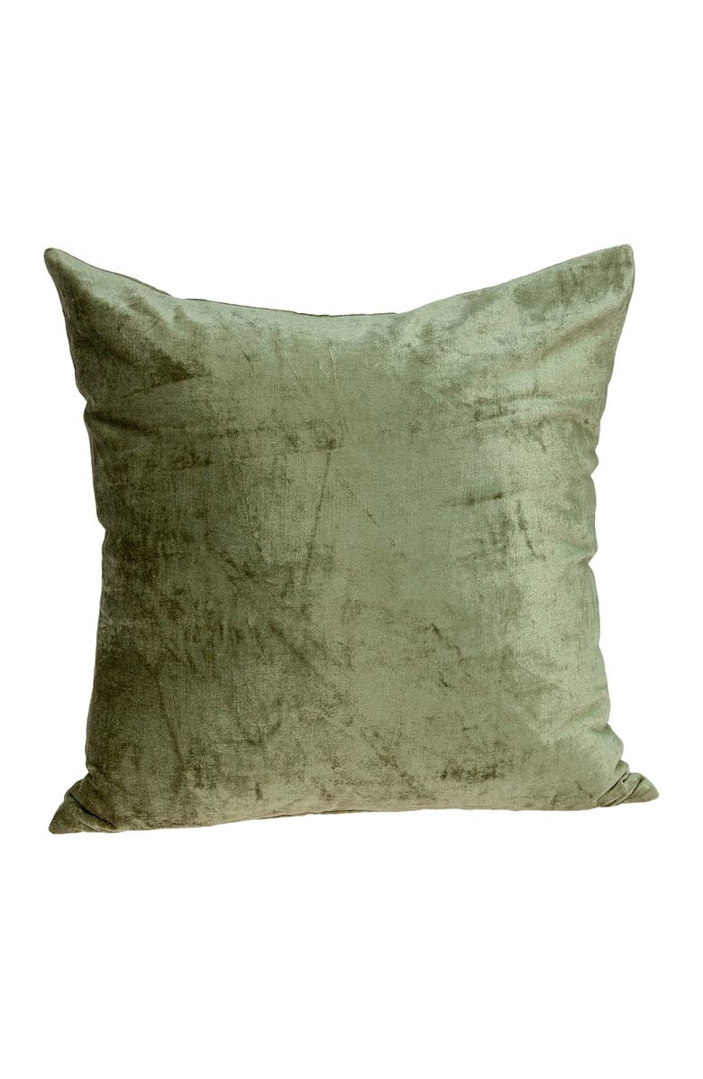 PARKLAND COLLECTION Sphene Transitional Solid Pillow - 18" x 18" - Olive, Alternate, color, Olive