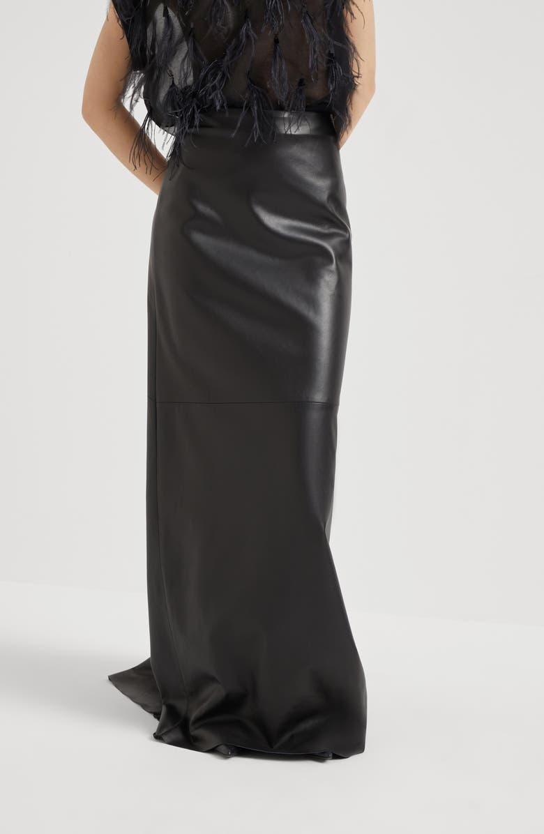 Brunello Cucinelli Nappa Mermaid skirt, Alternate, color, 