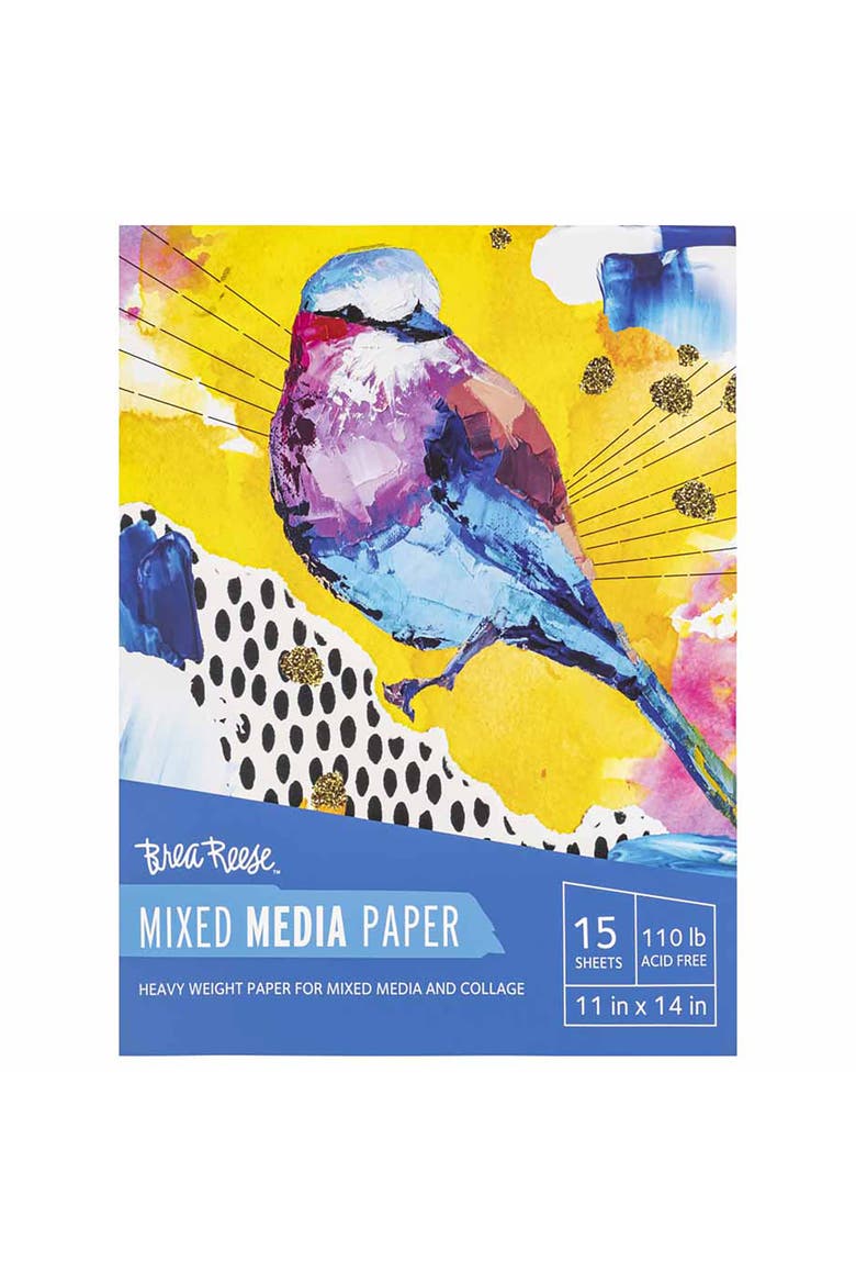 Mixed Media Paper Pad 60 Sheets, Main, color, Multicolored