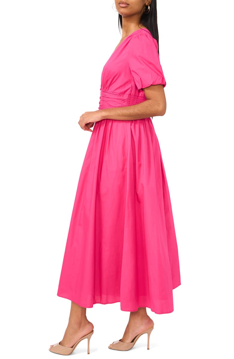 CeCe Ruched Waist Cotton Maxi Dress, Alternate, color, 