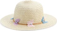 Capelli New York Kids' Butterfly Metallic Straw Hat
