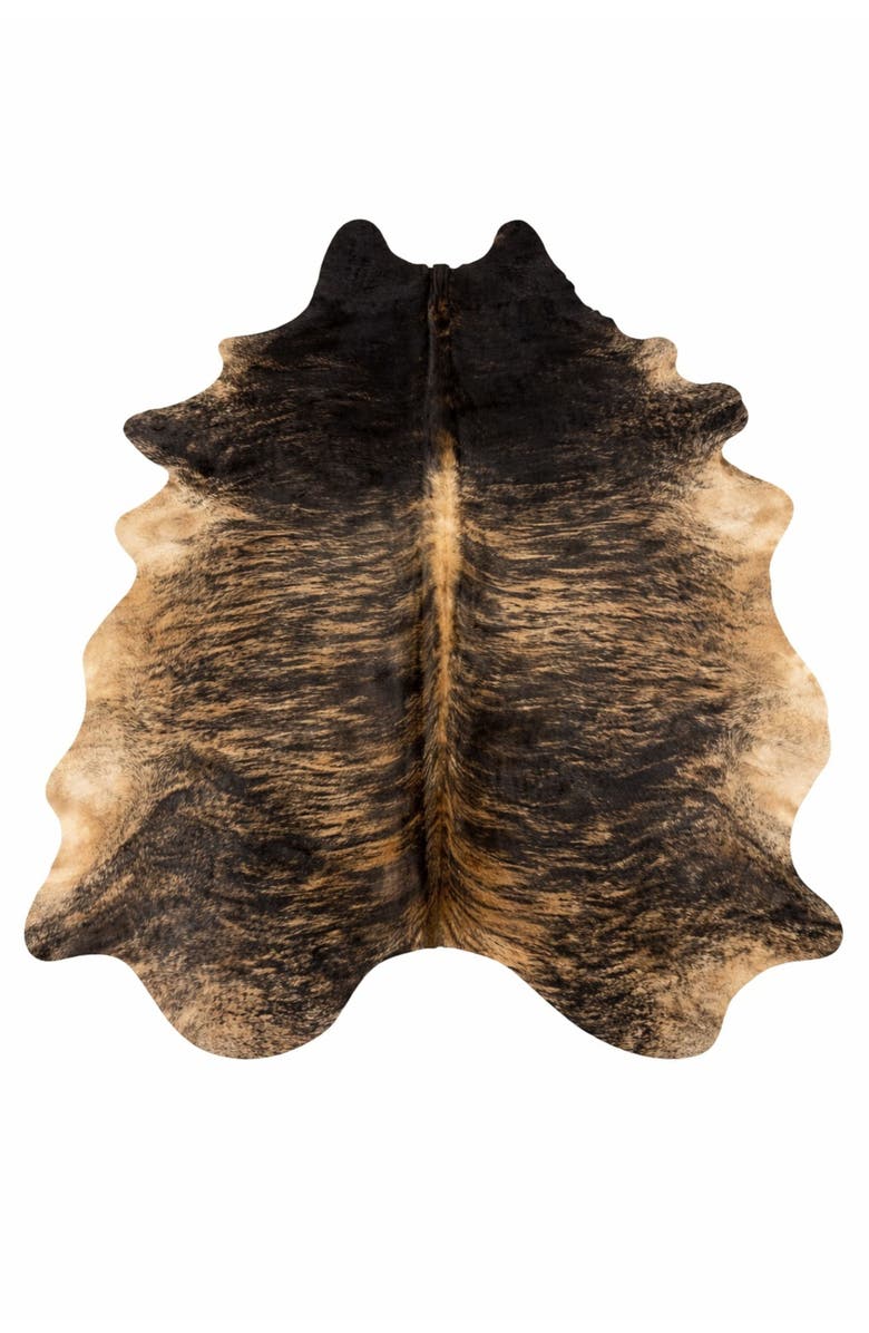 Rhacam Eco Hides Brindle Cowhide Rug 7'7" × 5'10", Main, color, Brindle