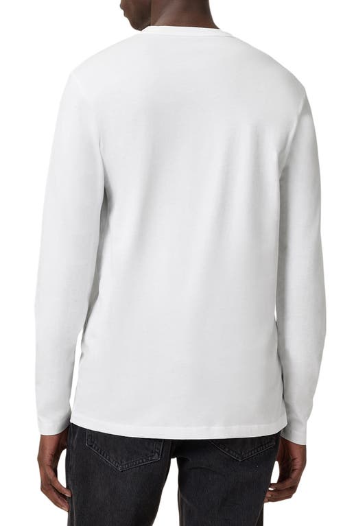 Allsaints Brace Long Sleeve Cotton T-shirt In Optic White