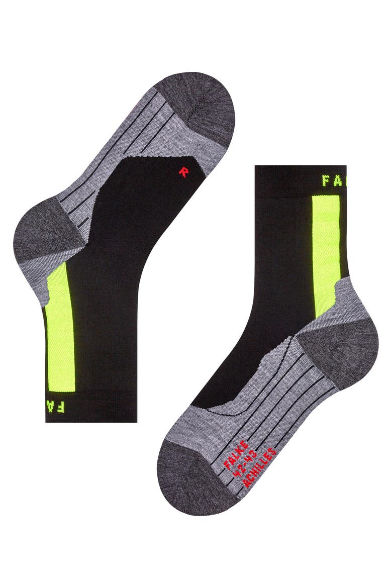 Achilles Tendon Relief Athletic Socks, Alternate, color, Black