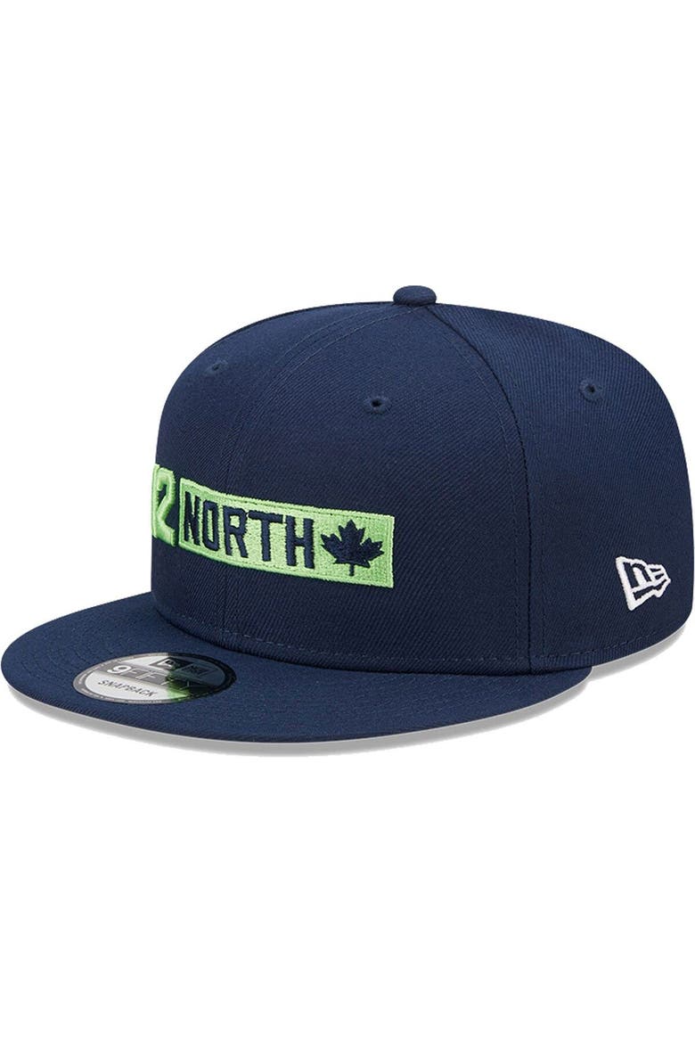 Men's New Era College Navy Seattle Seahawks 12 North Collection Snapback Hat, Alternate, color, Navy