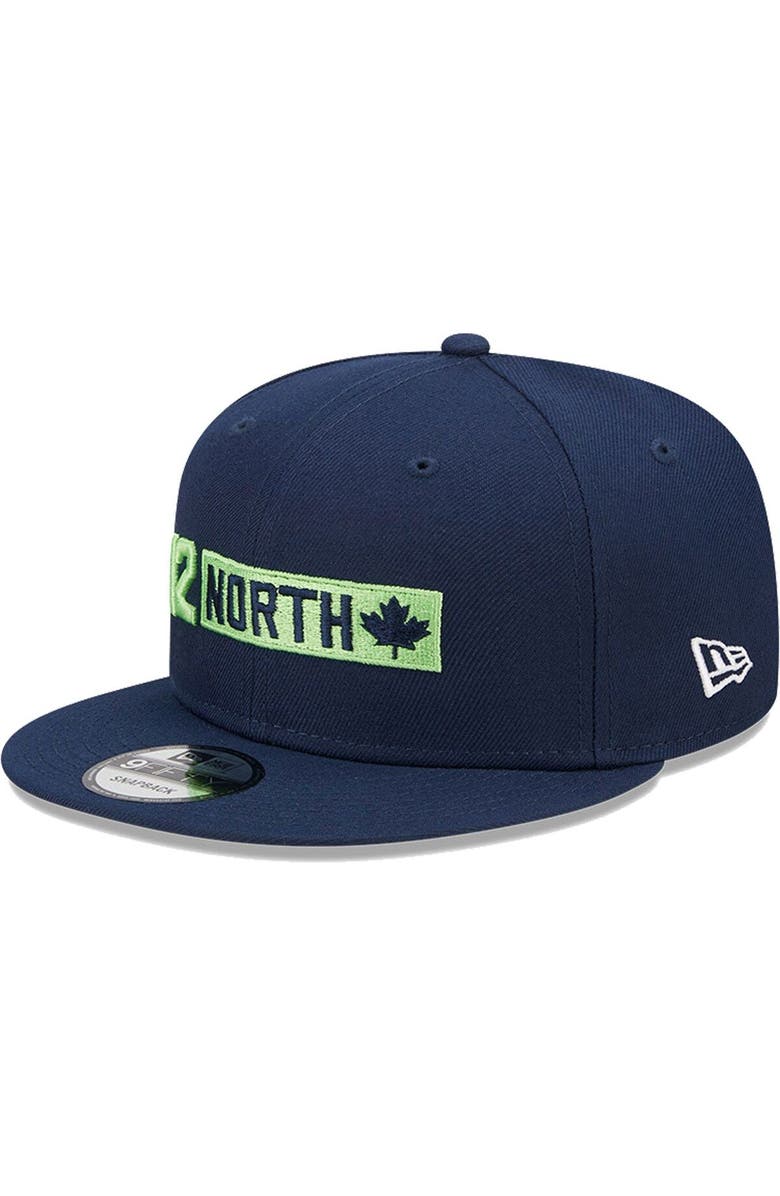 New Era Men's New Era College Navy Seattle Seahawks 12 North Collection Snapback Hat, Alternate, color, Navy