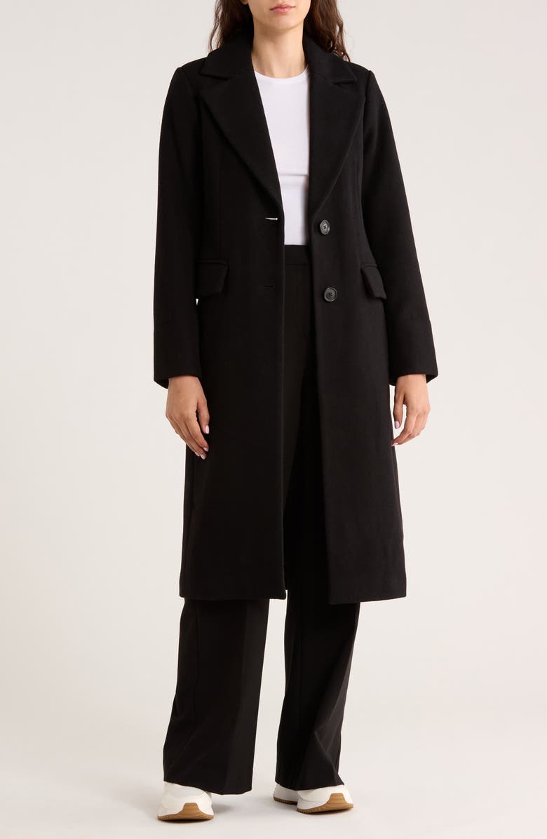 Michael Kors Wool Blend Coat, Alternate, color, Black