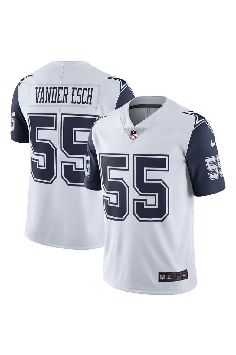 Men's Nike Leighton Vander Esch Dallas Cowboys White Color Rush Vapor Limited Jersey, Main, color, White