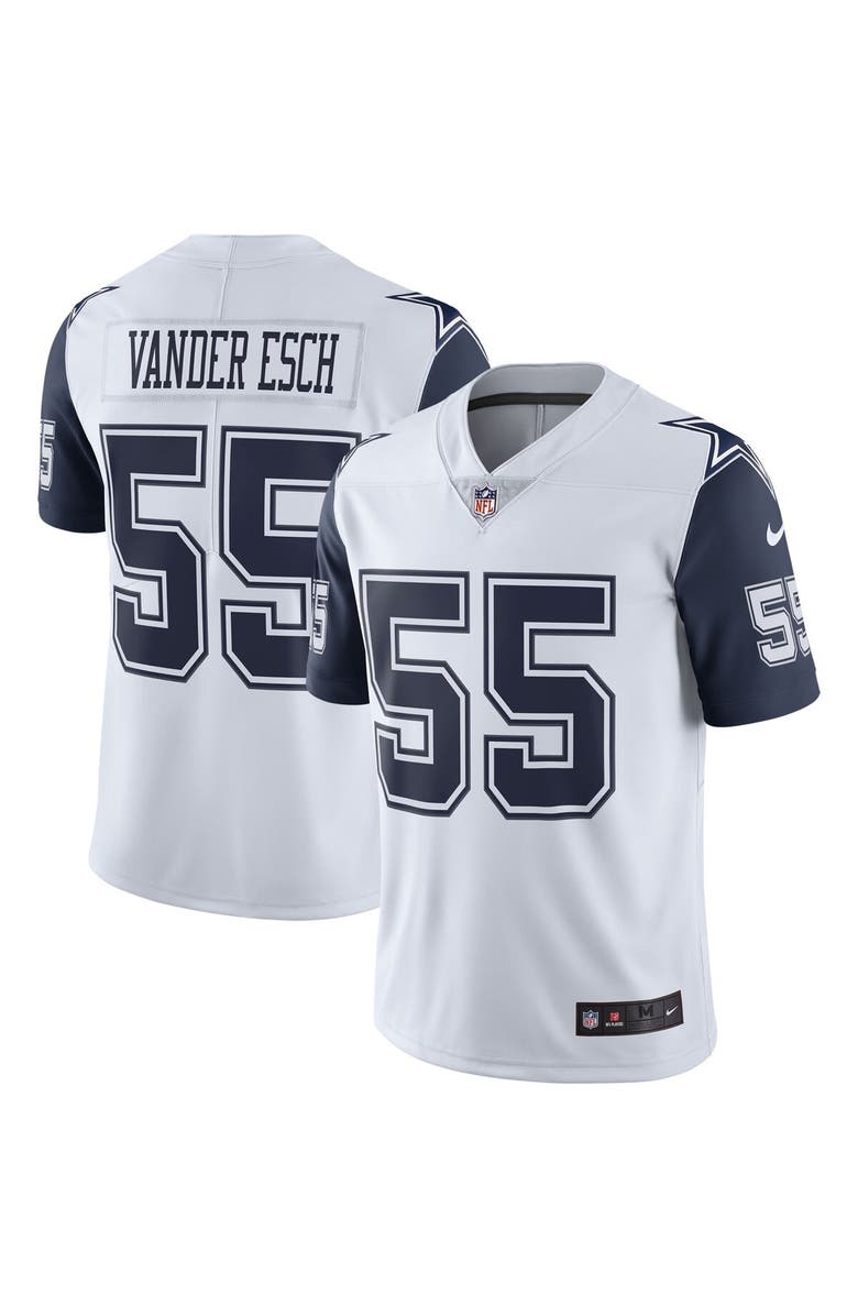 Nike Men's Nike Leighton Vander Esch Dallas Cowboys White Color Rush Vapor Limited Jersey, Main, color, 