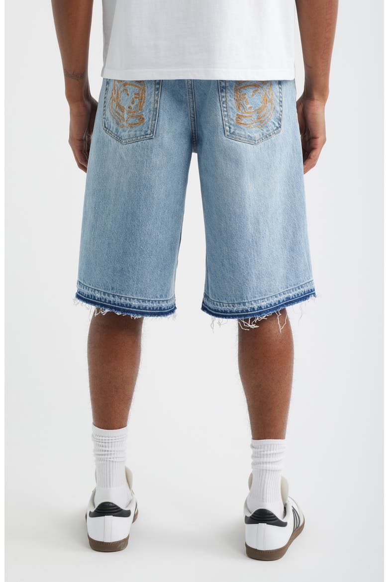 Lunar Raw Hem Denim Shorts, Alternate, color, STELLAR MED