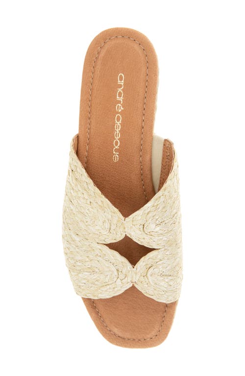 Andre Assous André Assous Serene Espadrille Platform Wedge Slide Sandal In Natural