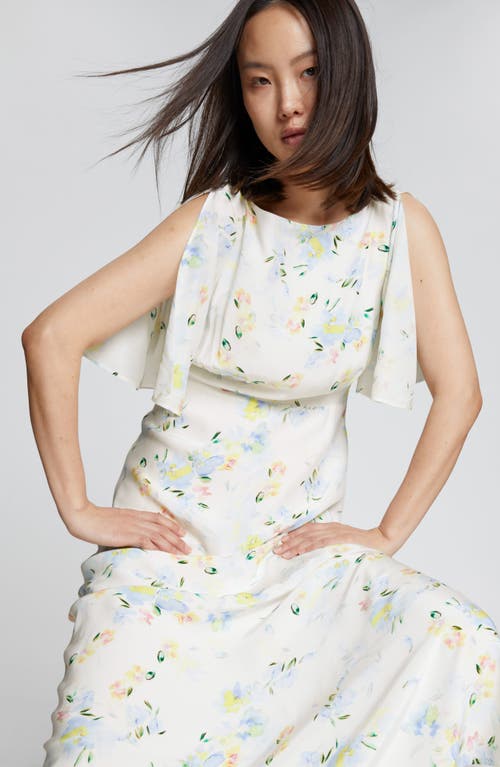 & OTHER STORIES & OTHER STORIES FLORAL FLUTTER SLEEVE DRESS