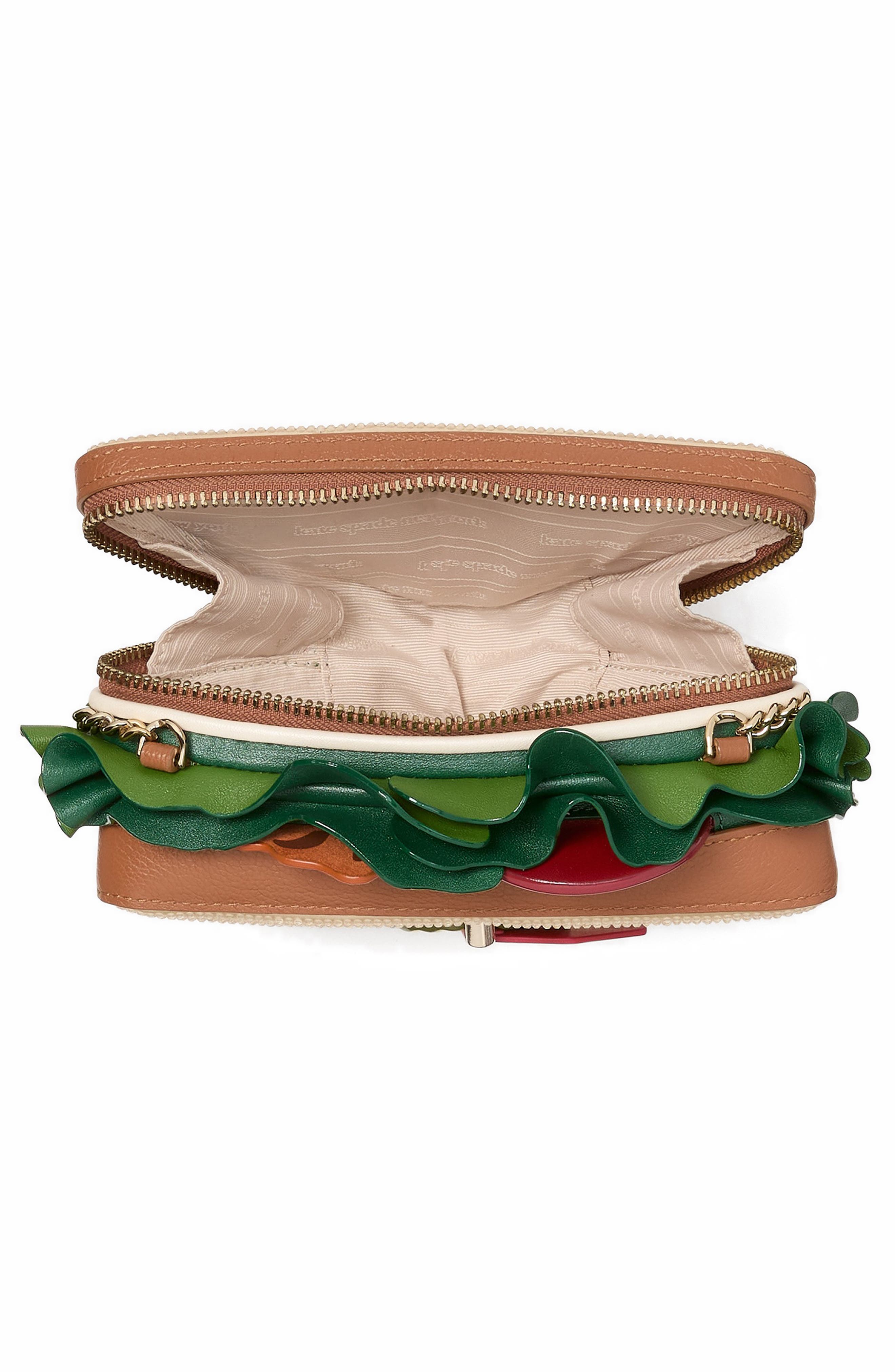 Kate Spade New York glamwich embellished leather crossbody bag, Alternate, color, 