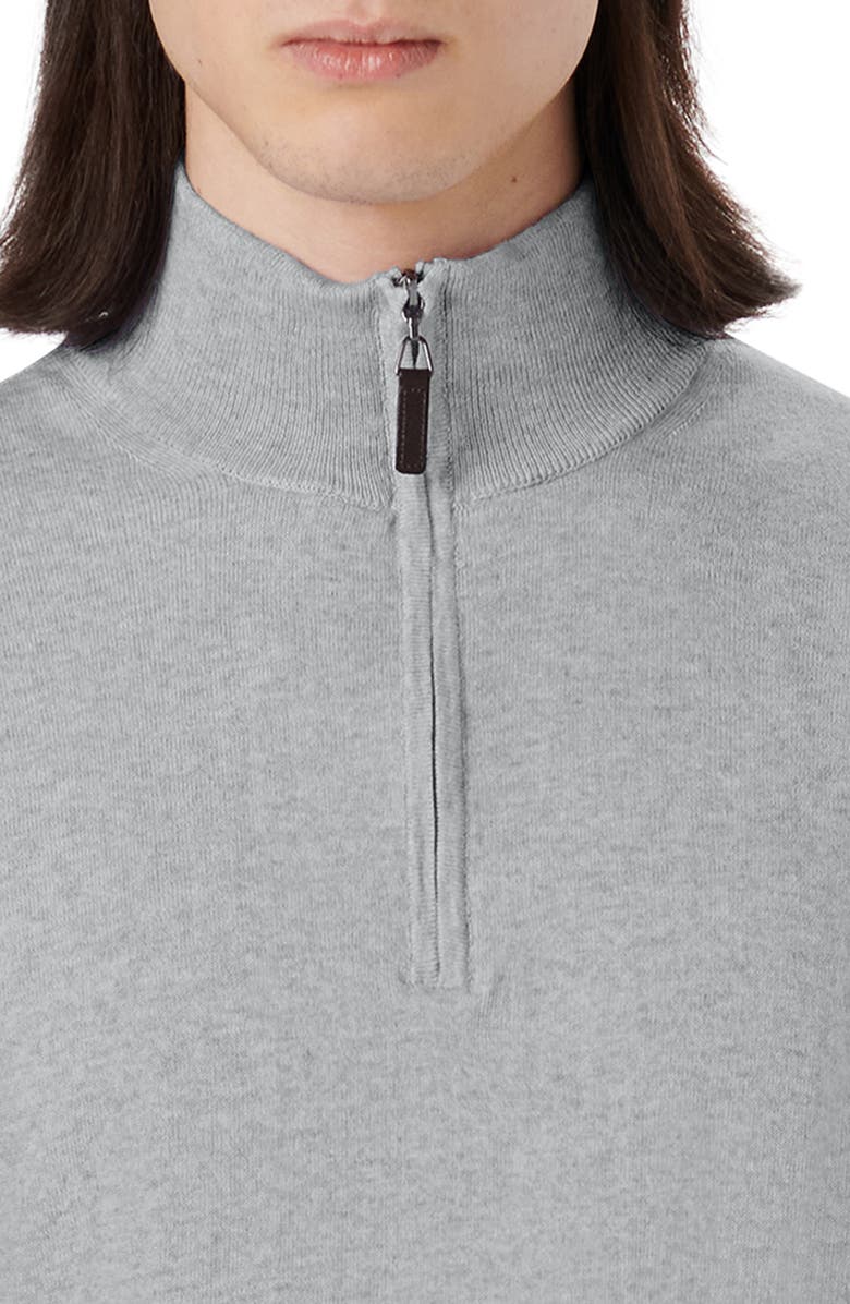 Bugatchi Cotton & Cashmere Quarter Zip Sweater, Alternate, color, 