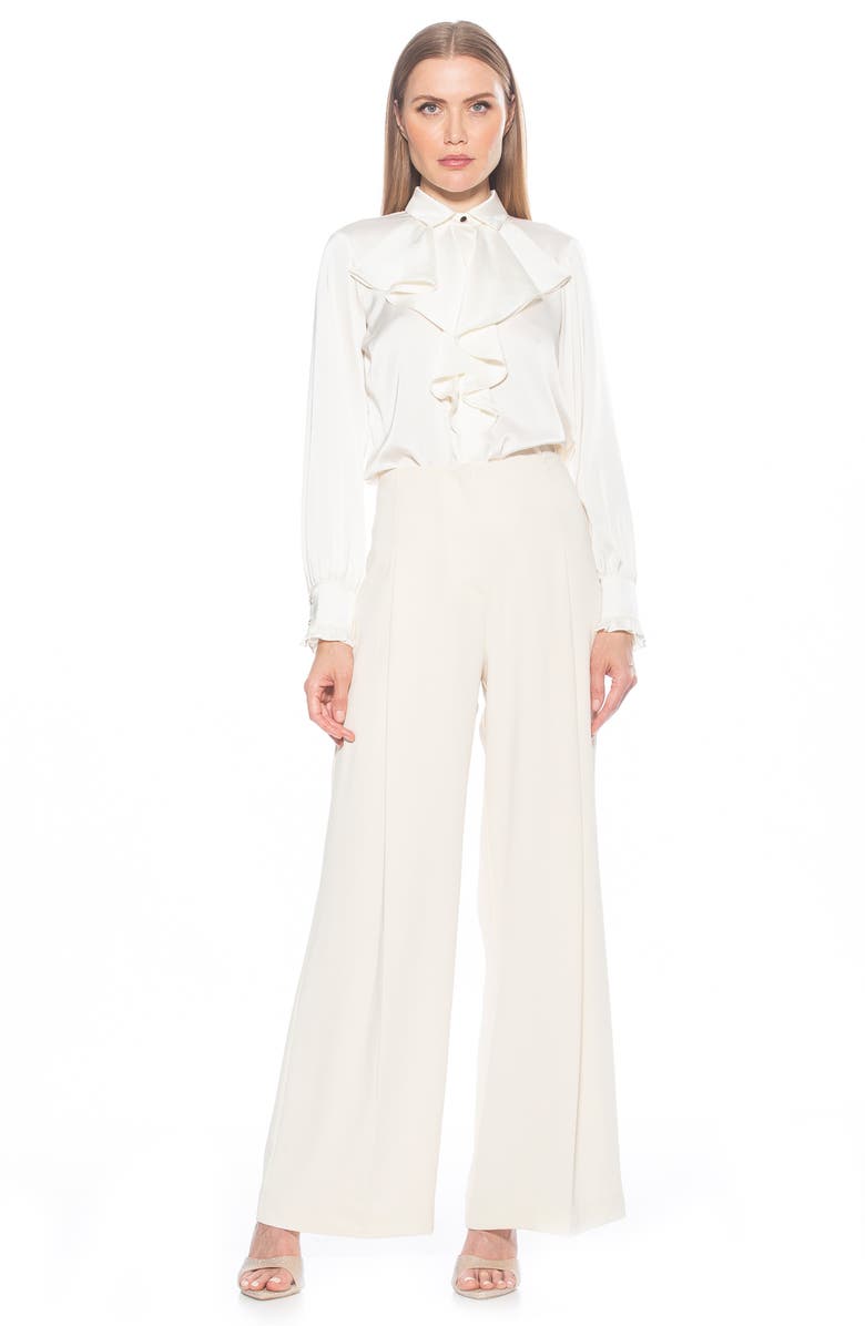 Alexia Admor Ruffle Point Collar Blouse, Alternate, color, Ivory