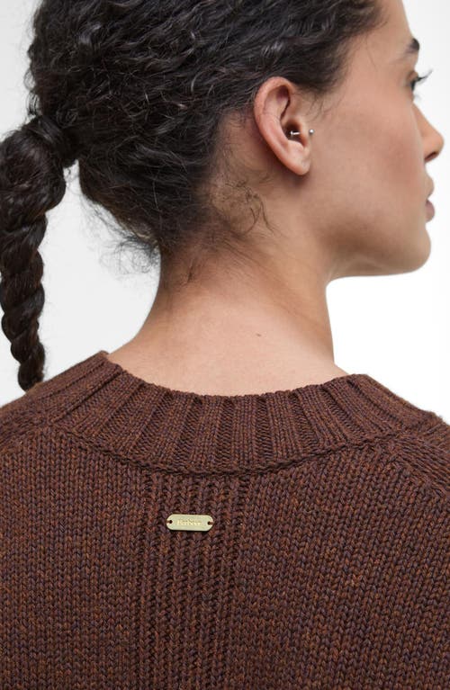 Barbour Sophia Cotton & Wool Blend Tunic Sweater In Brown