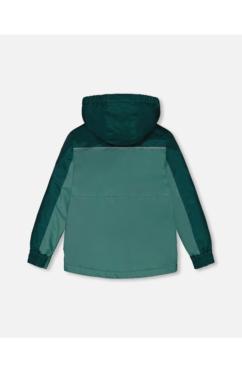 Deux par Deux Little Boy's Colorblock Mid-Season Jacket Forest Green And Emerald, Alternate, color,