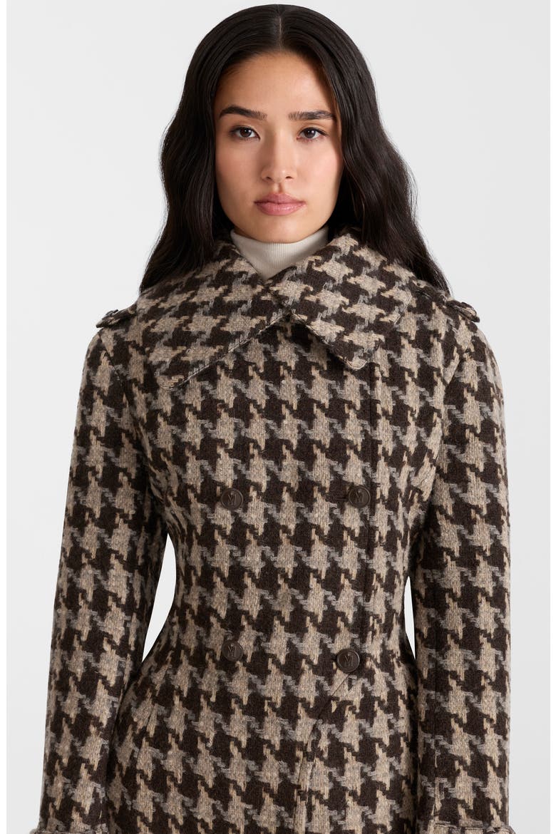 Elodie Double Breasted Wool Blend Coat, Alternate, color, COFFEE