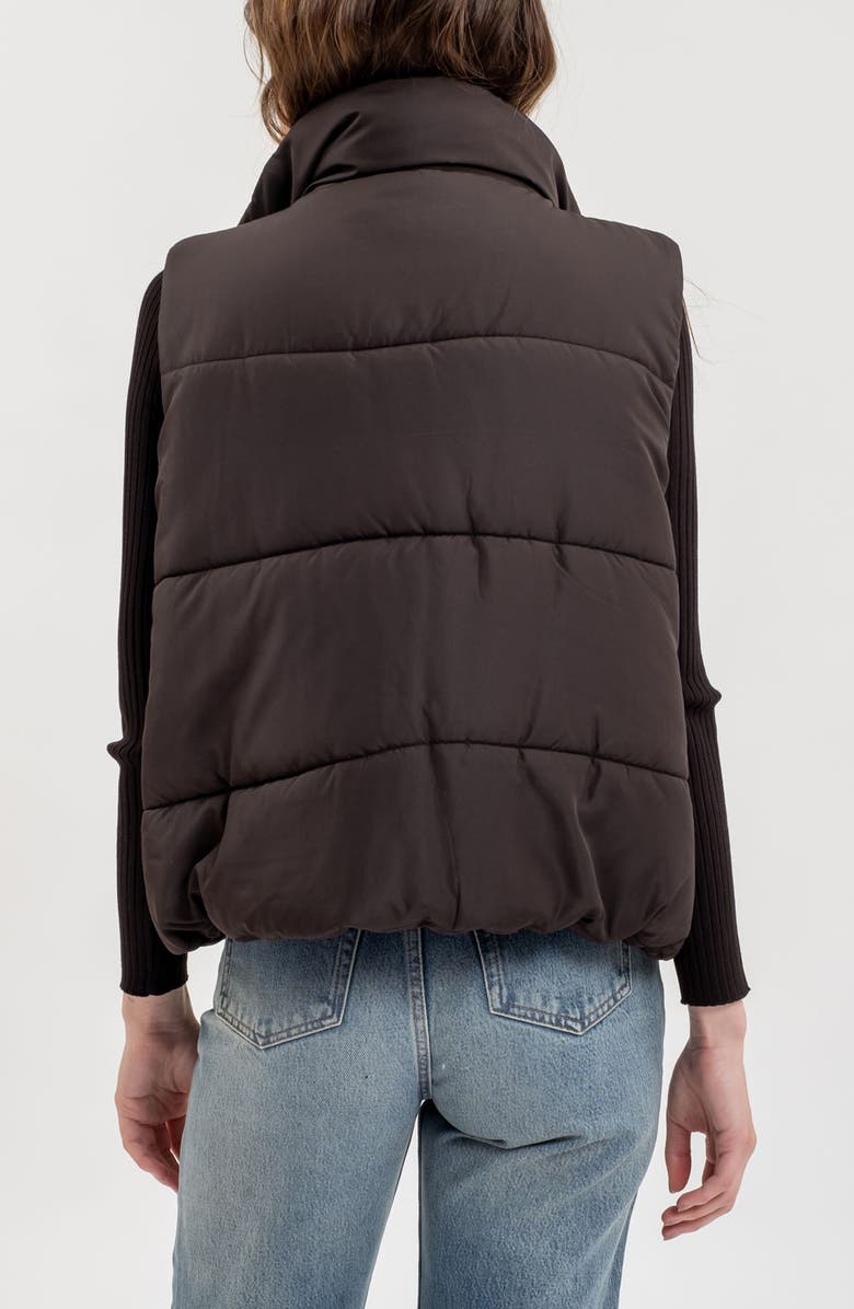 Blu Pepper Quilted Vest, Alternate, color, Black