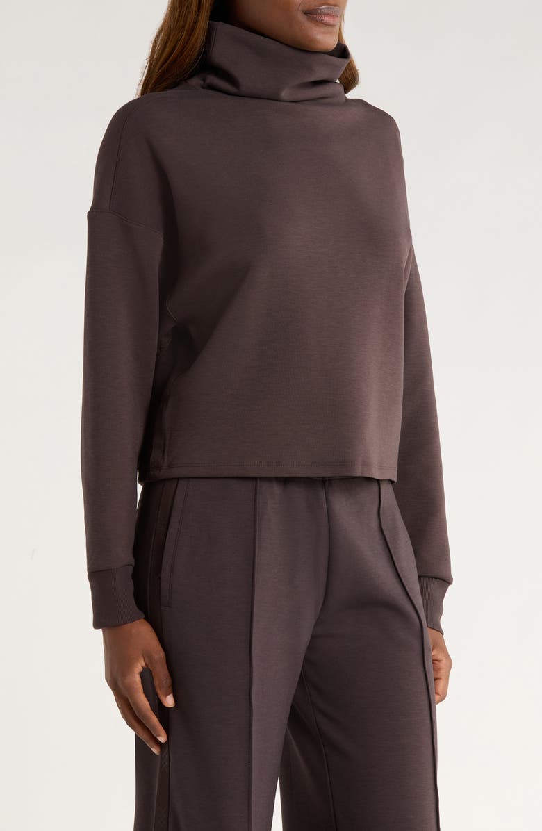 Rhone DreamGlow Mock Neck Top, Alternate, color, Dark Espresso