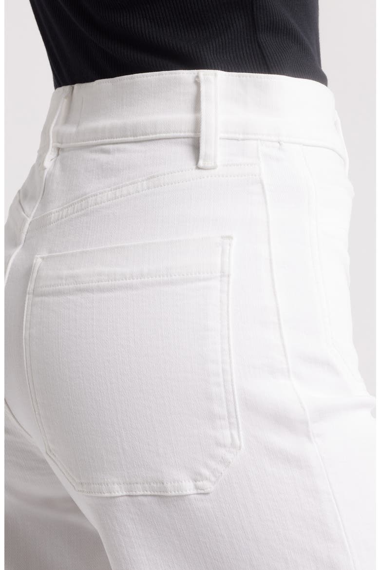 Le Pixie Slim Palazzo Patch Pocket High Waist Wide Leg Jeans, Alternate, color, WHITE